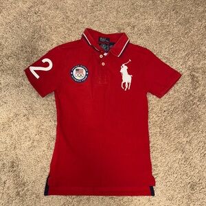Polo by Ralph Lauren Kids Red Polo with White Logo